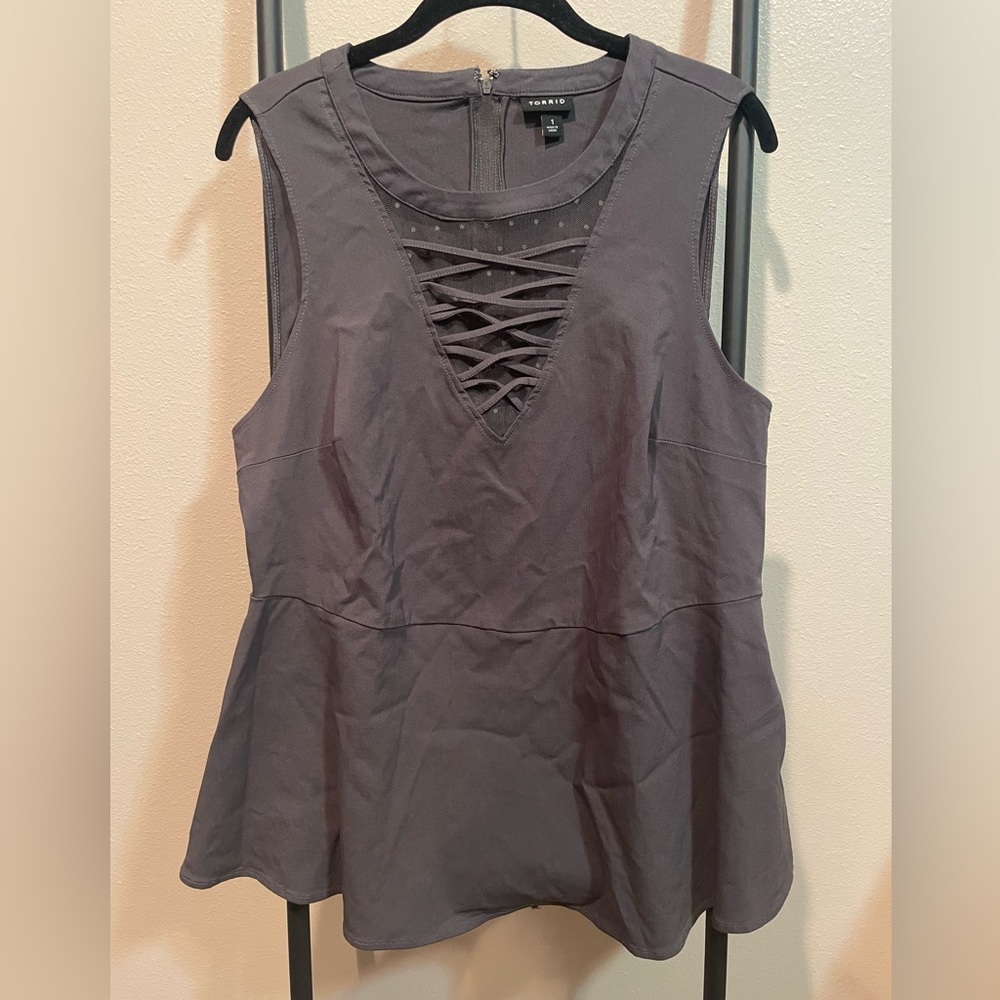 Torrid Peplum Tank Sleeveless Blouse